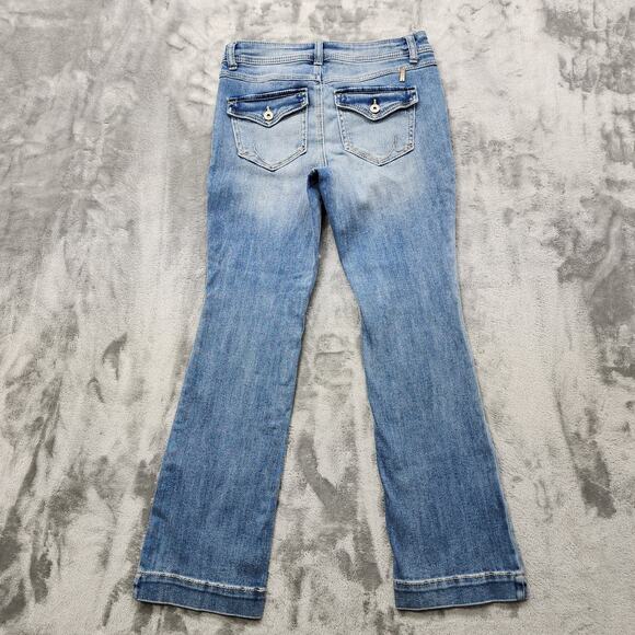 INC International Concepts Jeans Womens 4PS SHORT Blue Regular Fit Boot Cut Leg - Picture 3 of 12